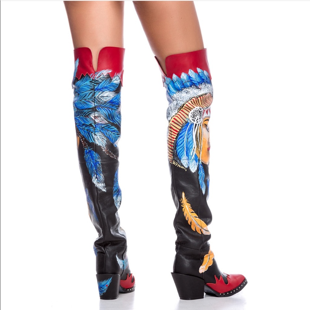 Mineli Boutique Hand Painted Boots - Picture 2 of 6